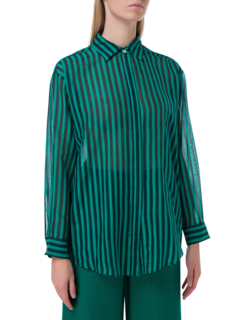 قميص كوتوتن مخطط بأكمام طويلة من الفوال