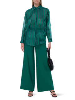 قميص كوتوتن مخطط بأكمام طويلة من الفوال