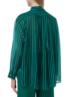 قميص كوتوتن مخطط بأكمام طويلة من الفوال