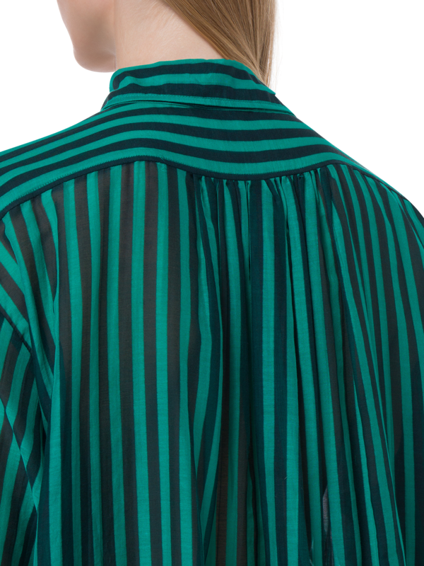 قميص كوتوتن مخطط بأكمام طويلة من الفوال