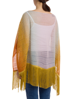 Orange Gradient Square Poncho