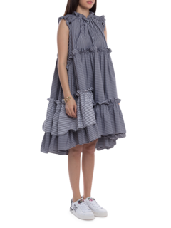Evelyn Cotton Dress in Black & White