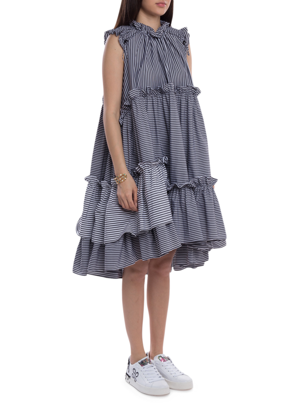 Evelyn Cotton Dress in Black & White