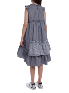Evelyn Cotton Dress in Black & White