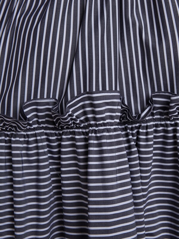 Evelyn Cotton Dress in Black & White