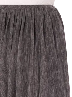 تنورة متوسطة الطول من التول القابل للتمدد مزينة بطبعات