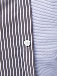 Button-Down Shirt with Mismatched Shoulders