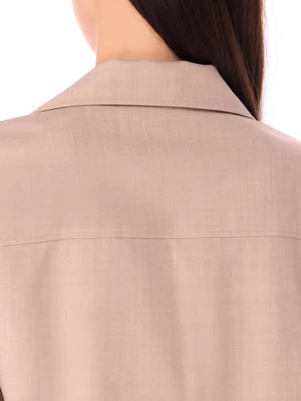 بلوزة بأكمام طويلة من الصوف مزينة بطبعات استوائية