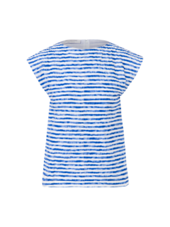 بلوزة مخططة من قماش البوبلين بطبعة كلمة "Seersucker"