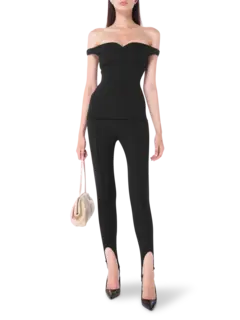 بنطال ليغينغز بشريط قماشي مزدوج من تكنو