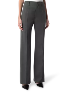 بنطال بقصة أرجل مستقيمة من الصوف الاستوائي