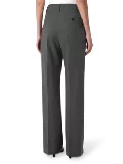 بنطال بقصة أرجل مستقيمة من الصوف الاستوائي