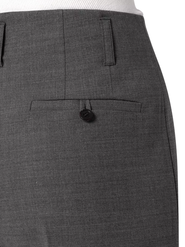 بنطال بقصة أرجل مستقيمة من الصوف الاستوائي