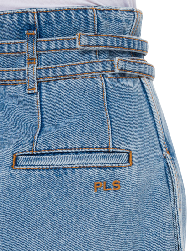 شورت جينز بخصر مزدوج