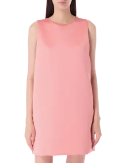 فستان دوتشيس قصير بدون أكمام