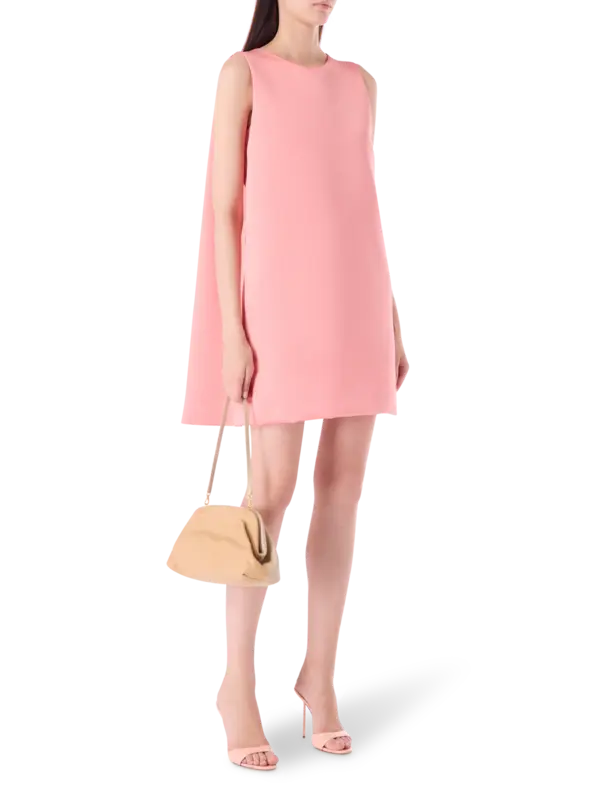 فستان دوتشيس قصير بدون أكمام