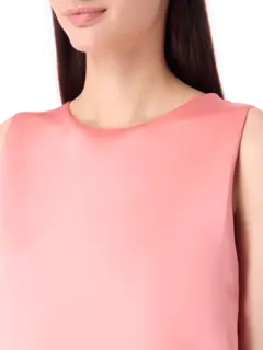 فستان دوتشيس قصير بدون أكمام