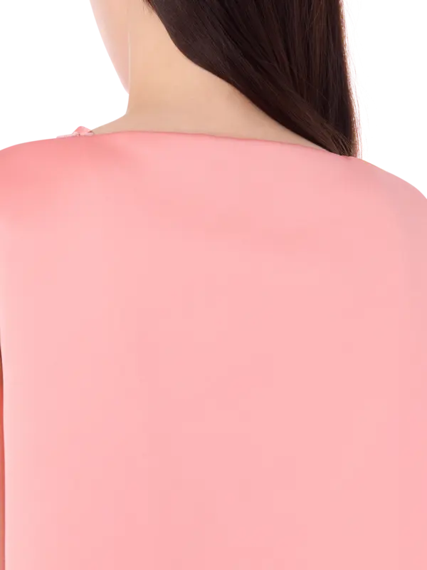 فستان دوتشيس قصير بدون أكمام