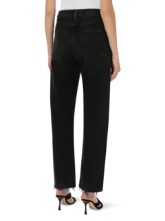 بنطال جينز ناينتيز بقصة واسعة وخصر متوسط الارتفاع