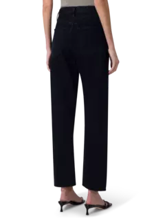 بنطال جينز بخصر مزموم بنمط التسعينيات