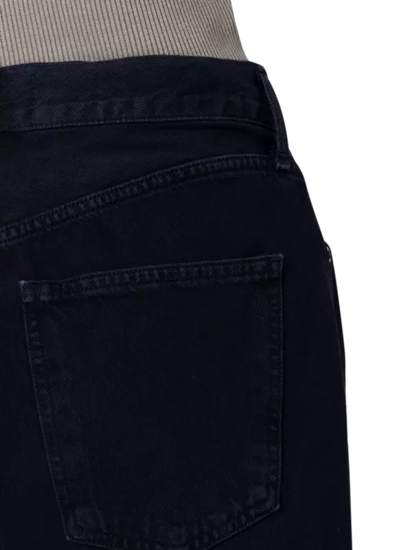 بنطال جينز بخصر مزموم بنمط التسعينيات