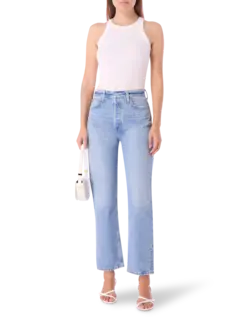 جينز بخصر ضيق بنمط التسعينيات