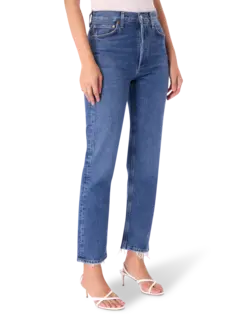 جينز بخصر ضيق بنمط التسعينيات