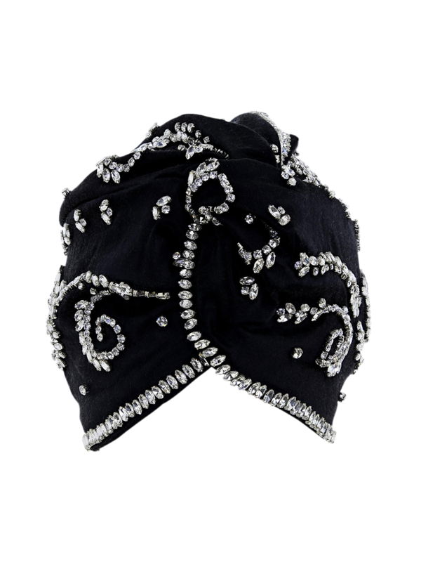 Venetian Turban with Diamond Accents