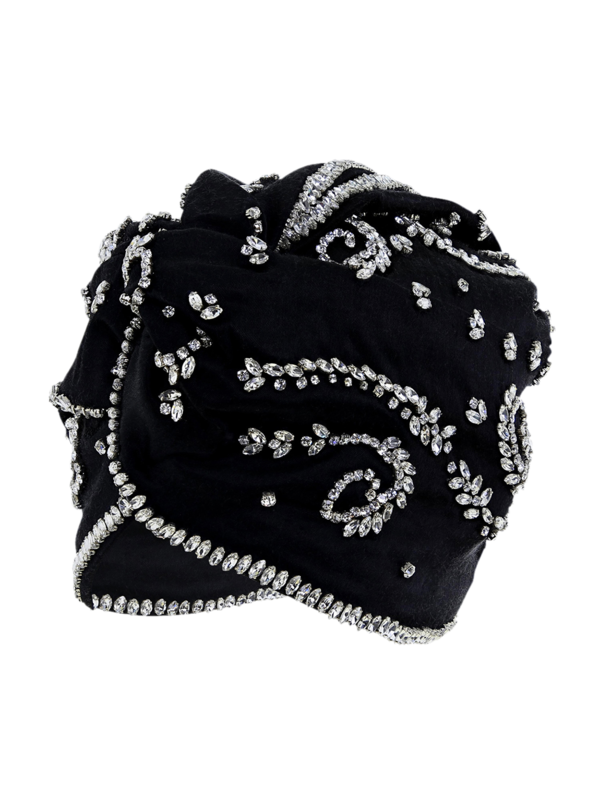 Venetian Turban with Diamond Accents