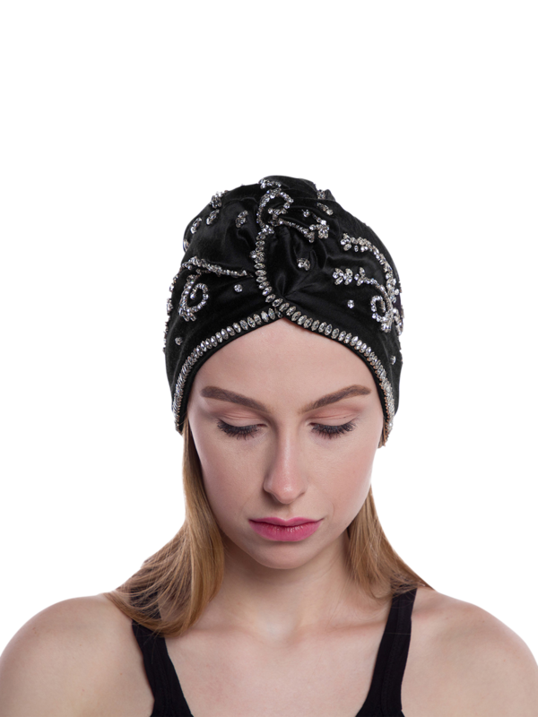Venetian Turban with Diamond Accents