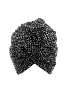 Venetian Turban with Rhinestone Accents