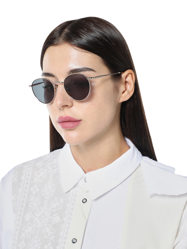 Metal Frame Rochdale L Sunglasses With Green-Gray Tinted Lenses