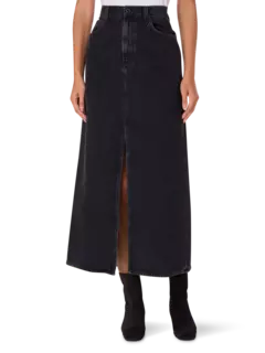 تنورة ليف متوسطة الطول بخصر منخفض