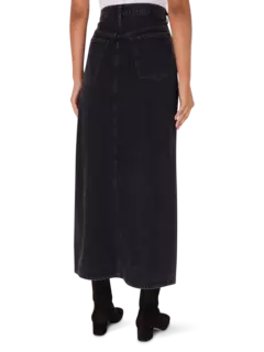 تنورة ليف متوسطة الطول بخصر منخفض