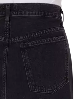 تنورة ليف متوسطة الطول بخصر منخفض