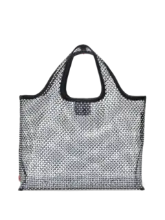 حقيبة توت صغيرة للتسوق من قماش شبكي كريستالي