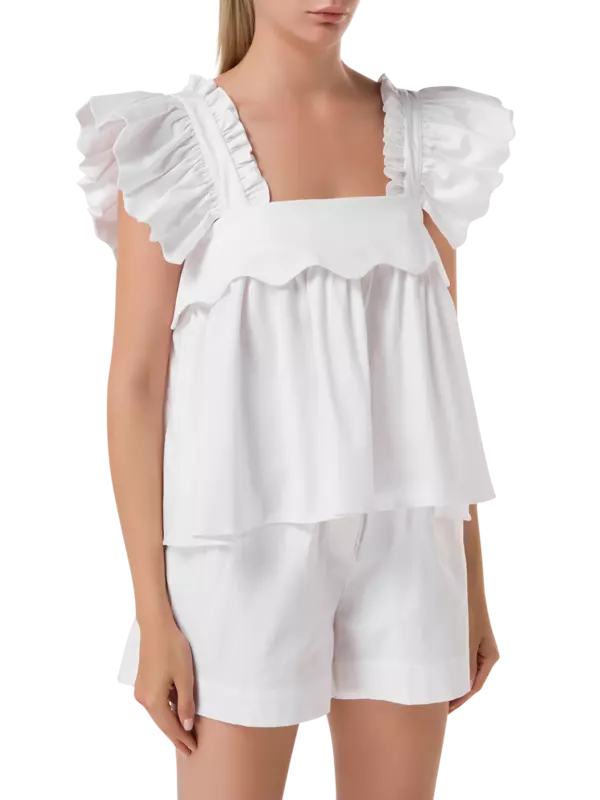 بلوزة أنايز بأكمام على شكل فراشة