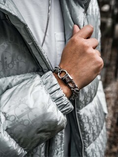 Ari Petrou Spectrum Padlock Bracelet