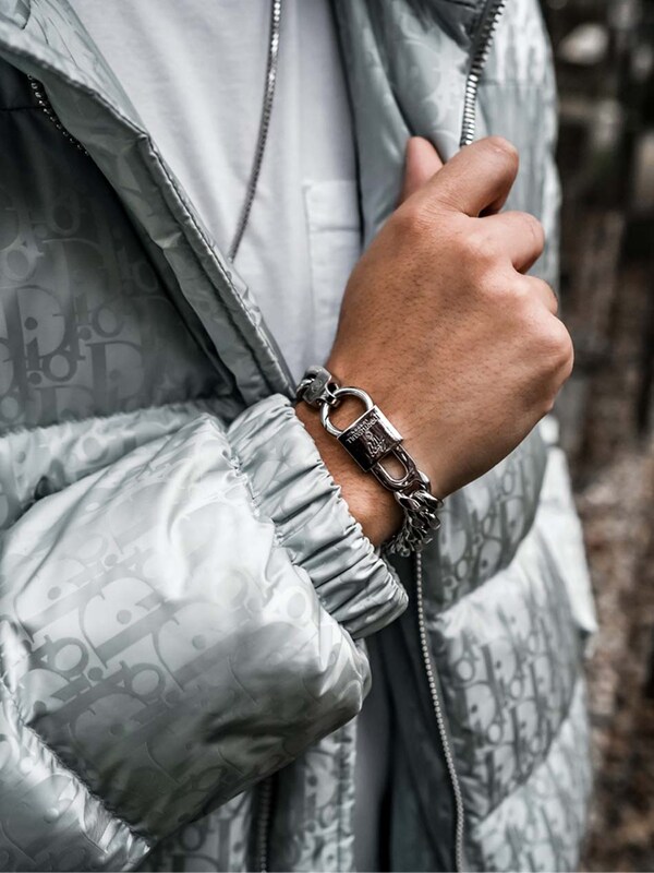 Ari Petrou Spectrum Padlock Bracelet