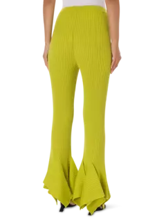 بنطال محبوك من صوف ميرينو بقصة ضيقة من الأعلى وواسعة من الأسفل