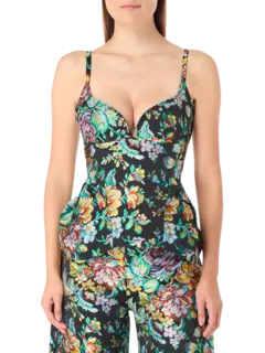 بلوزة مطرزة بتصميم كورسيه