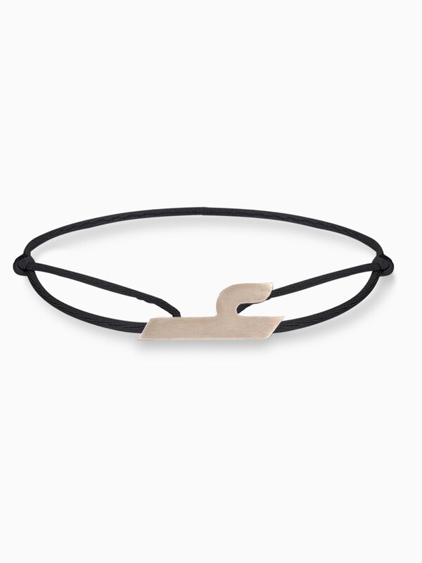 "Alef" Fabric Bracelet | Silver