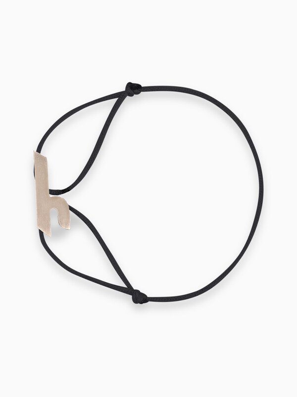 "Alef" Fabric Bracelet | Silver