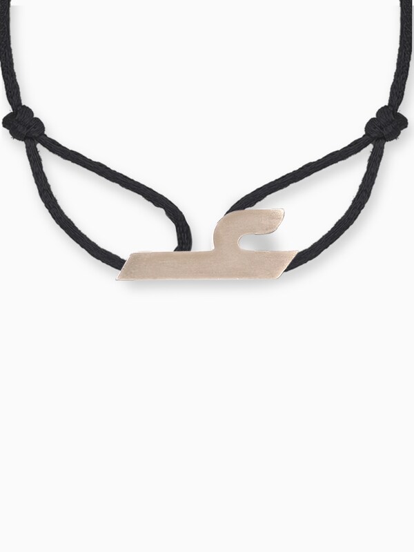 "Alef" Fabric Bracelet | Silver