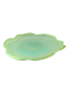 طبق زجاجي لتقديم الطعام والمشروبات