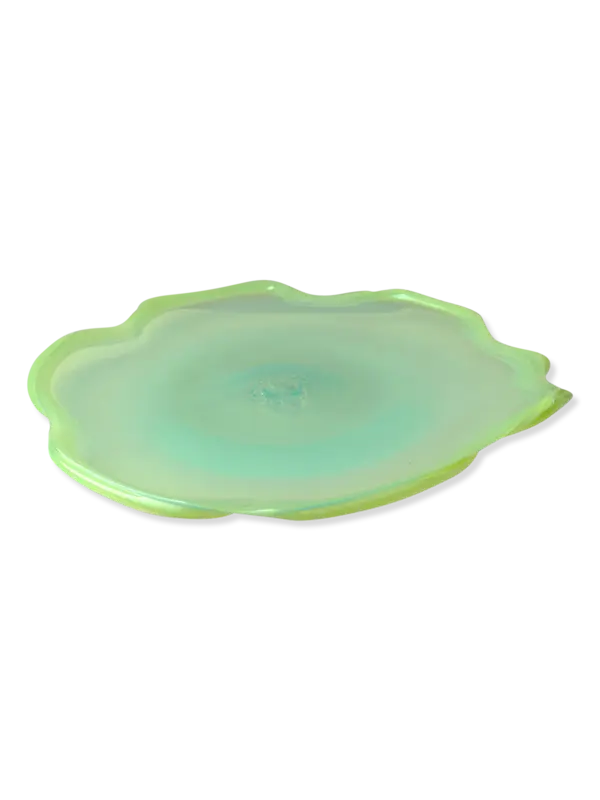 طبق زجاجي لتقديم الطعام والمشروبات