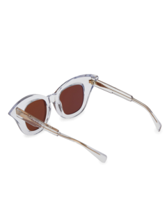 Brown/Clear Oversized Sunglasses