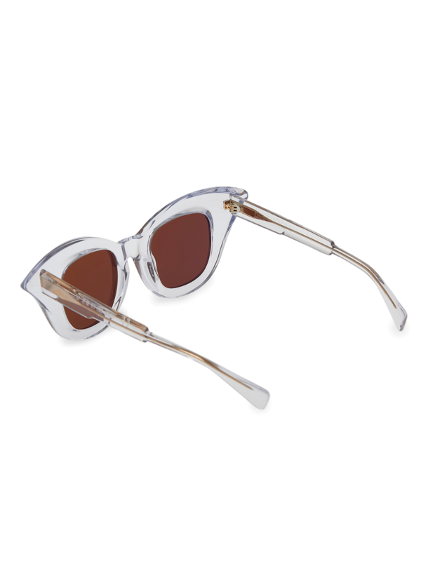 Brown/Clear Oversized Sunglasses