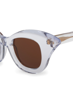 Brown/Clear Oversized Sunglasses