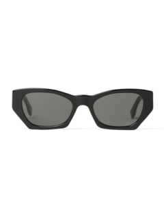 Solid Black Square Frame Sunglasses